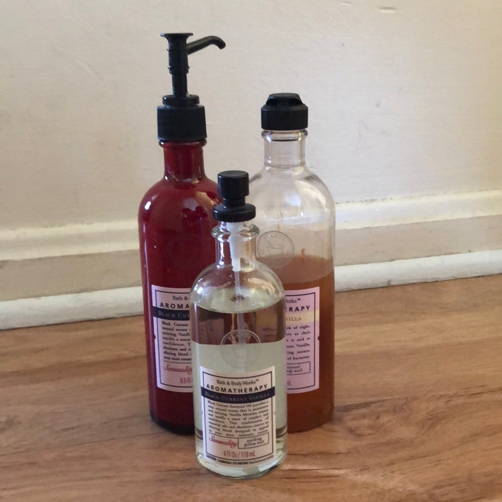 Trio: bath and body works aromatherapy set